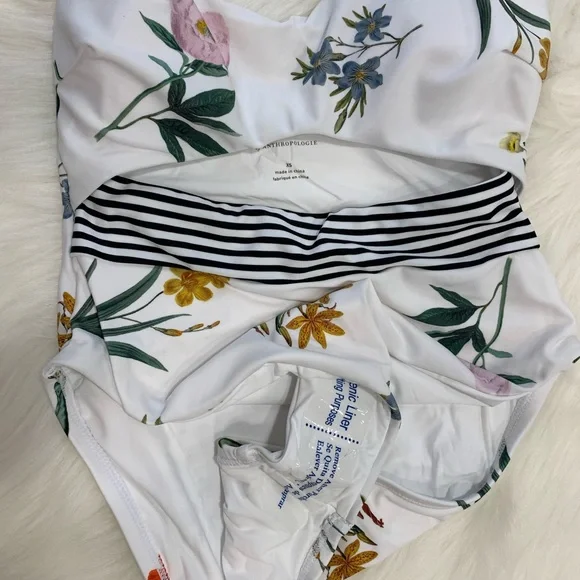Anthropologie floral cut out one piece swimsuit - Picture 13 of 15